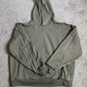 Gymshark Strength in Numbers Army Green Hoodie